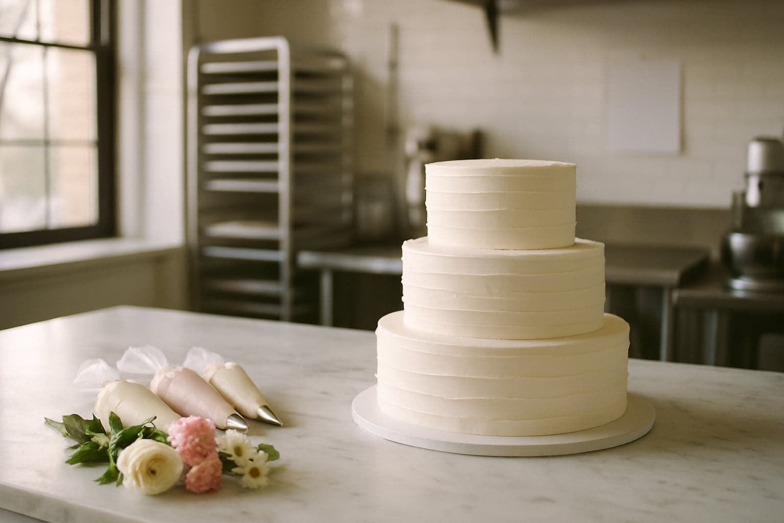 Illustration for: Harbor Lane Bakery wedding cakes can now be booked online
