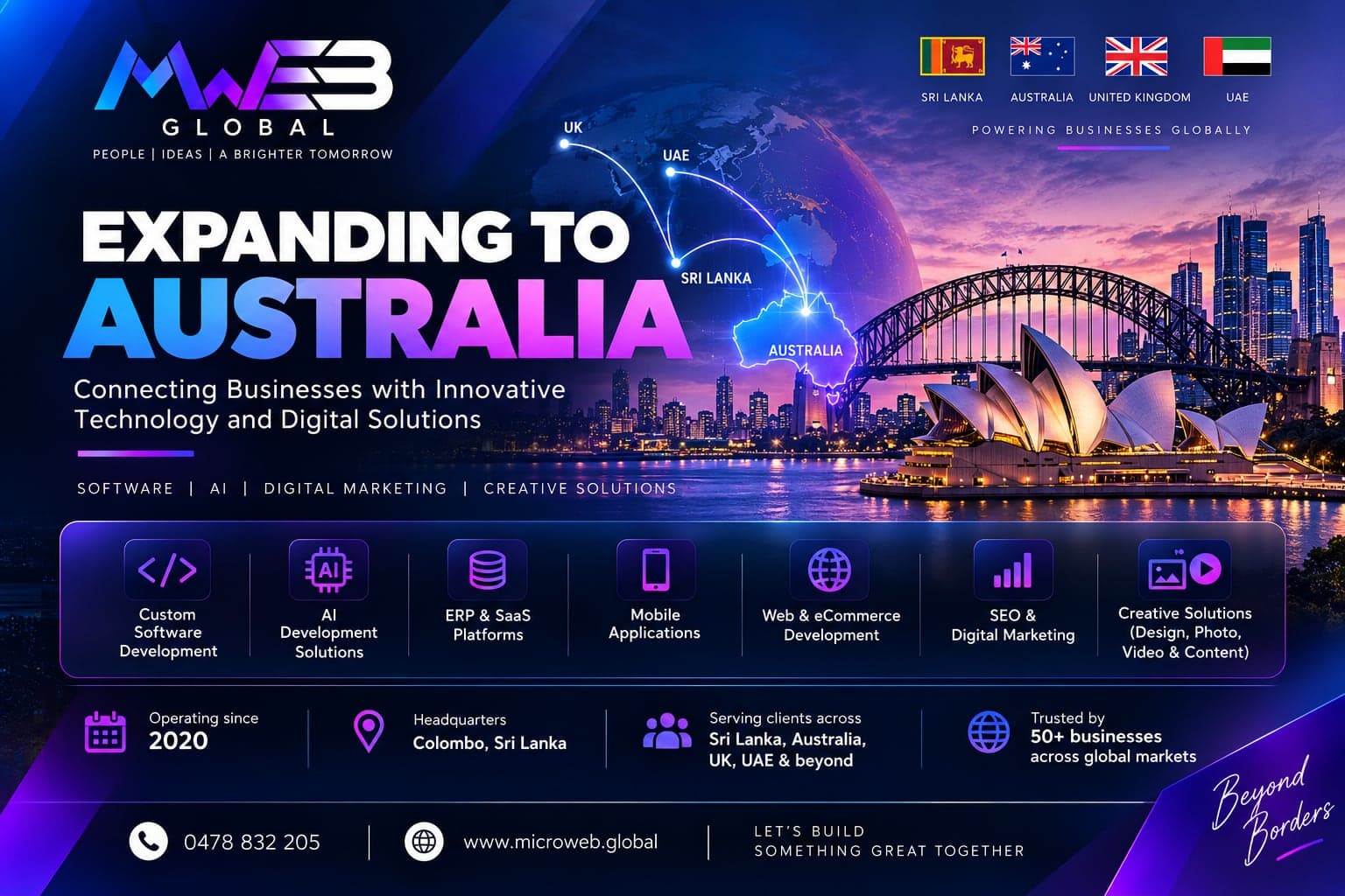 Microweb Global Expands Australian Operations as Sri Lankan-Born Technology Company Grows Its Global Reach
