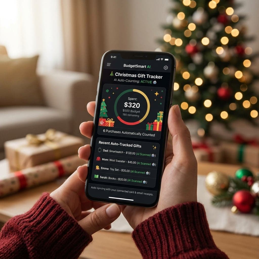 BudgetSmart AI adds a Christmas gift budget tracker that counts purchases automatically